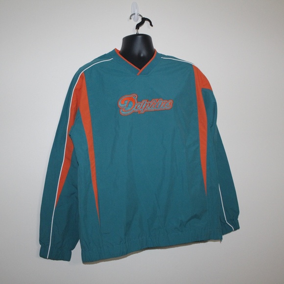 NFL Windbreaker Pullover Dolphins Men's Large - Picture 1 of 5